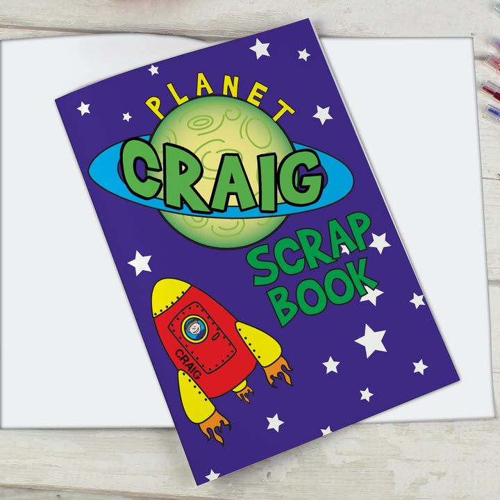 Personalised Space - A4 Scrapbook - part of the Gifts Finder Personalised Scrap Books collection