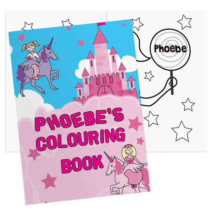 Buy Personalised Princess & Unicorn Colouring Book at www.giftsfinder.co.uk