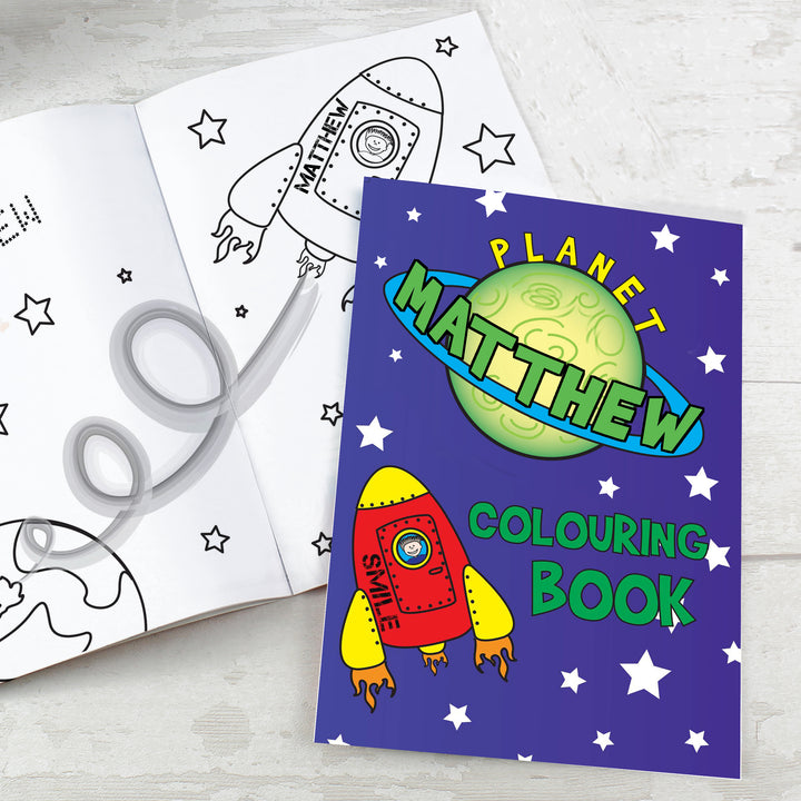 Personalised Space Colouring Book in gift category Personalised Childrens Books