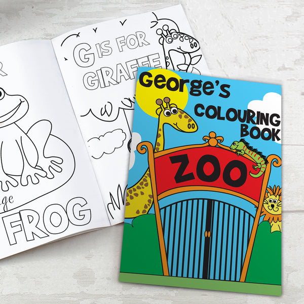 Personalised Zoo Colouring Book in gift category Personalised Childrens Books