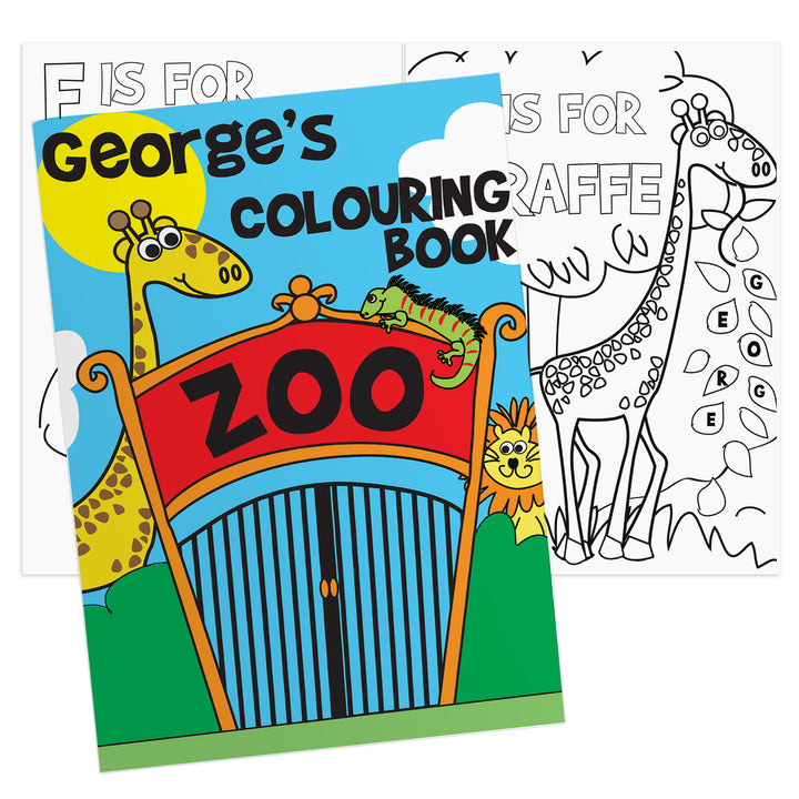 Personalised Zoo Colouring Book in gift category Personalised Childrens Books