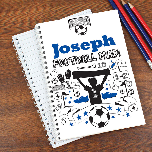 Buy Personalised Football A5 Notebook available now at www.giftsfinder.co.uk