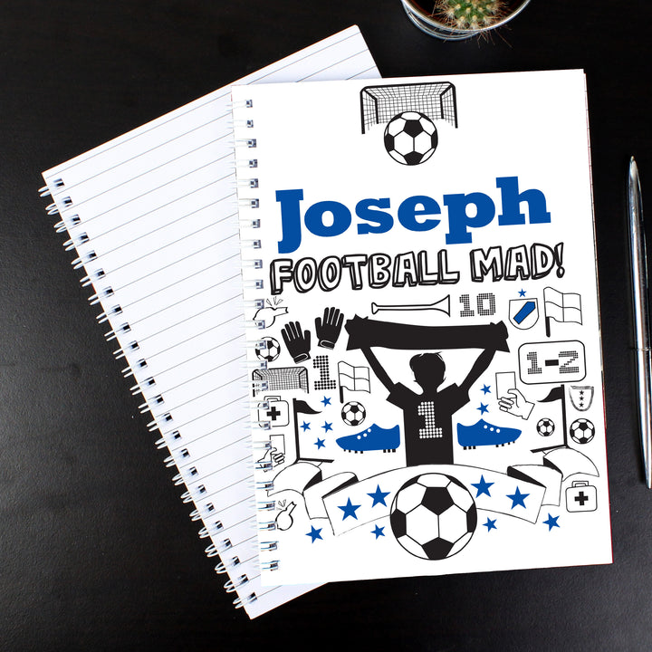 Buy Personalised Football A5 Notebook available now at www.giftsfinder.co.uk