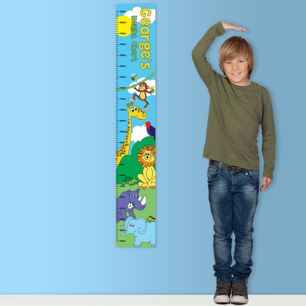 Personalised Zoo Height Chart in gift category Personalised Childrens Height Charts