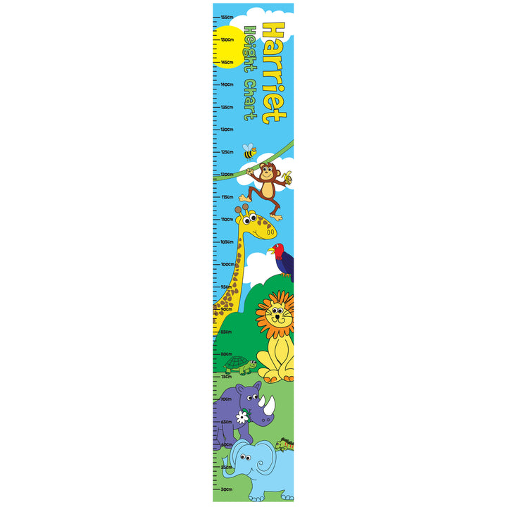 Personalised Zoo Height Chart in gift category Personalised Childrens Height Charts