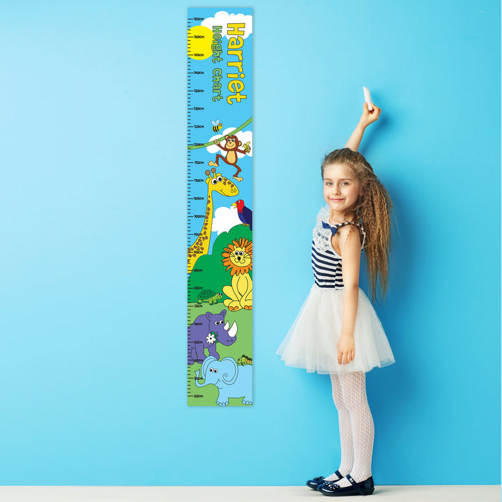 Personalised Zoo Height Chart in gift category Personalised Childrens Height Charts