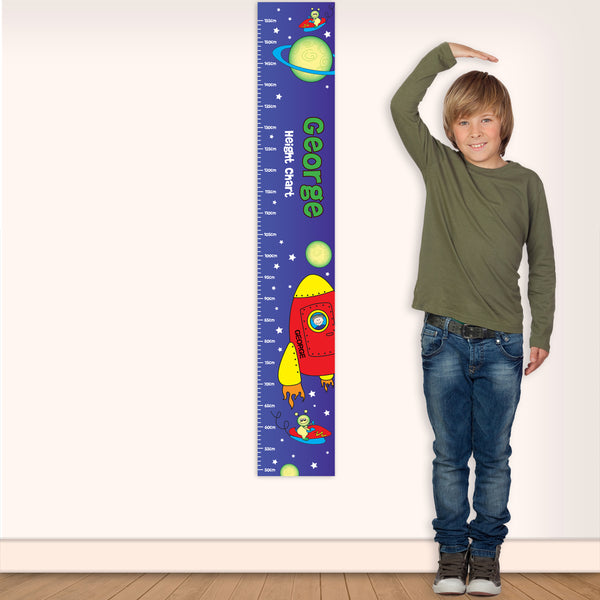 Personalised Space Height Chart in gift category Personalised Childrens Height Charts