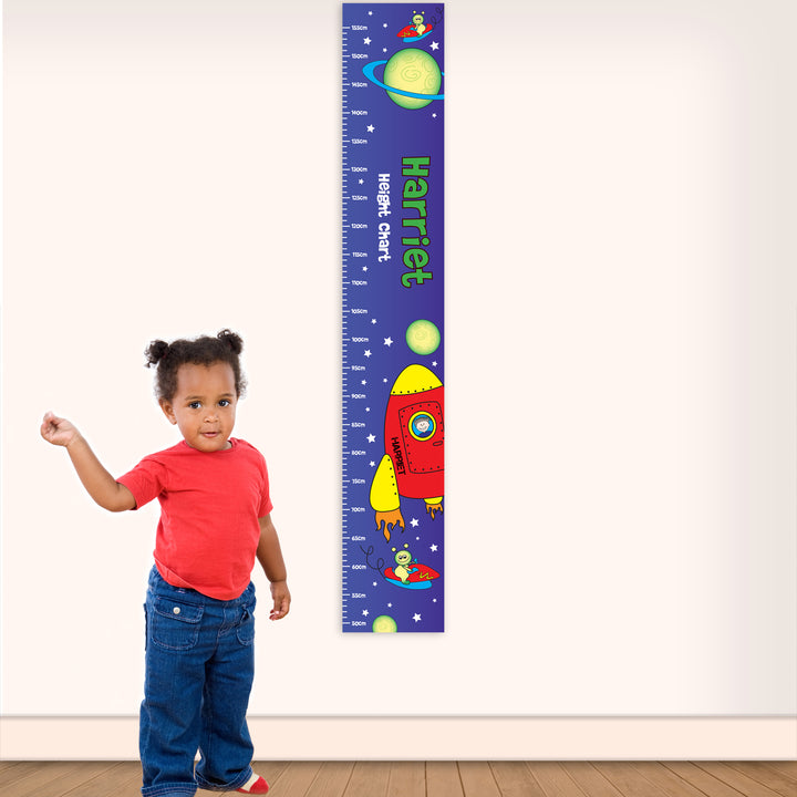 Personalised Space Height Chart - part of the Gifts Finder Personalised Childrens Height Charts collection