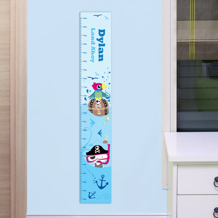 Buy Personalised Pirate Height Chart at www.giftsfinder.co.uk