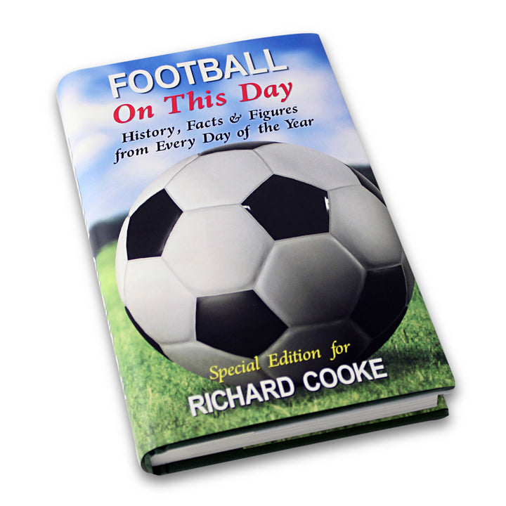 Personalised Football On This Day Book - part of the Gifts Finder Personalised Football Books collection