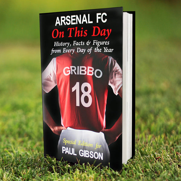 Buy Personalised Arsenal On This Day Book available now at www.giftsfinder.co.uk