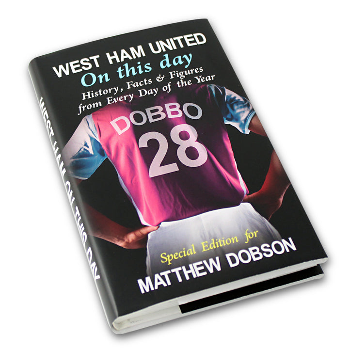 Personalised West Ham 'On This Day' Book in gift category Personalised Football Books