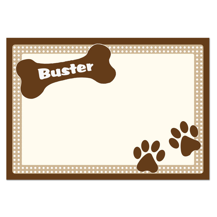 Buy Personalised Brown Dotty Dog Placemat available now at www.giftsfinder.co.uk