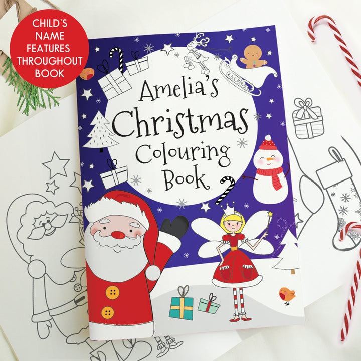 Personalised 'It's Christmas' Fairy Colouring Book