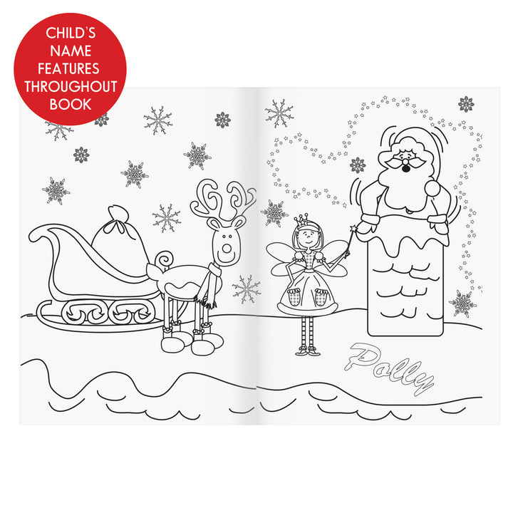 Buy Personalised 'It's Christmas' Fairy Colouring Book available now at www.giftsfinder.co.uk