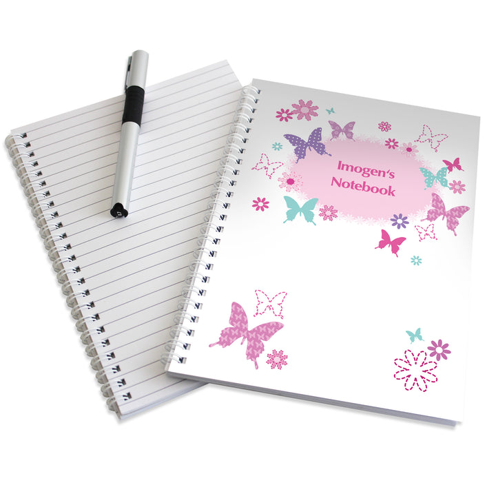 Buy Personalised Butterfly A5 Notebook available now at www.giftsfinder.co.uk