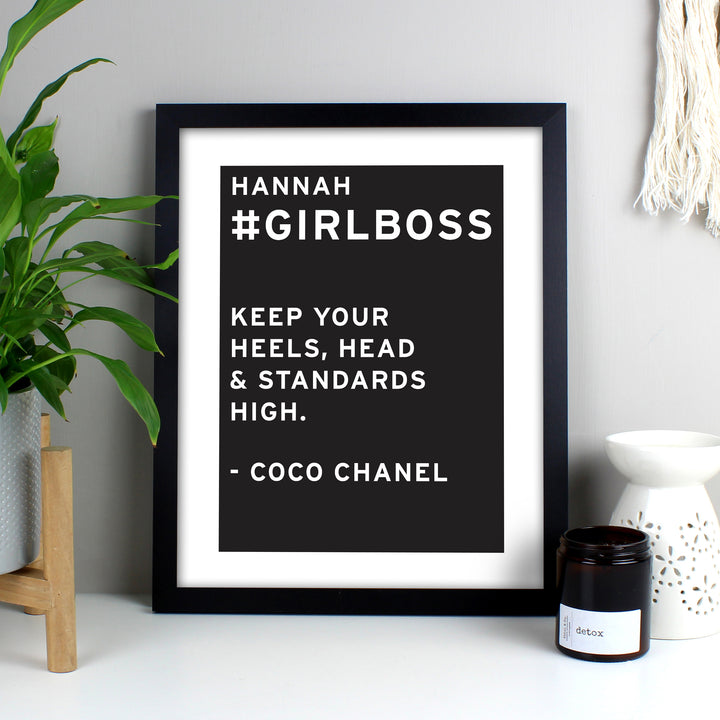 Personalised Typography Black Framed Print - part of the Gifts Finder Personalised Framed Prints collection