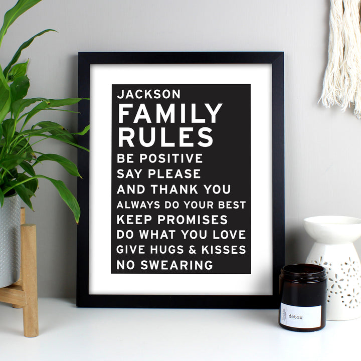 Personalised Typography Black Framed Print - part of the Gifts Finder Personalised Framed Prints collection