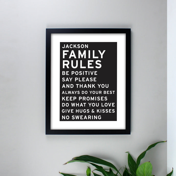 Personalised Typography Black Framed Print - part of the Gifts Finder Personalised Framed Prints collection