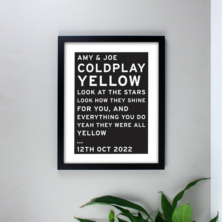 Personalised Typography Black Framed Print - part of the Gifts Finder Personalised Framed Prints collection