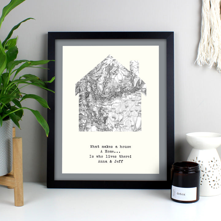 Personalised 1805 - 1874 Old Series Map Home Black Framed Print - part of the Gifts Finder Personalised Framed Prints collection