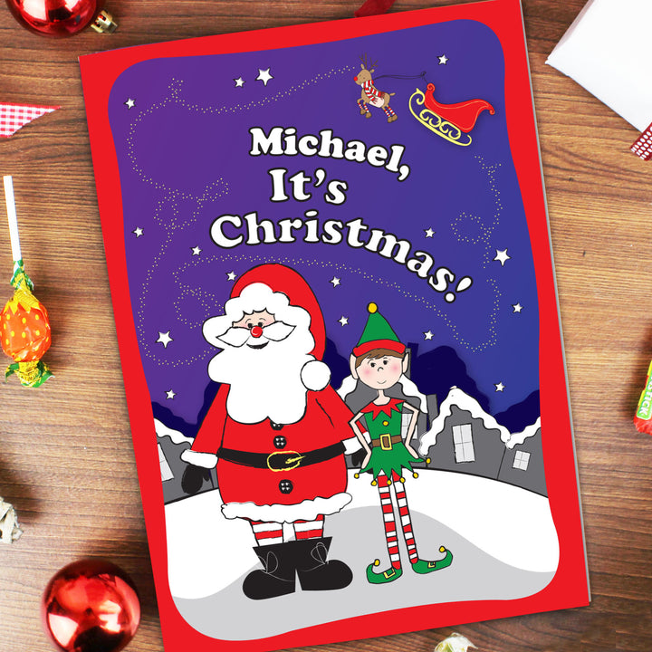 Buy Personalised Its Christmas Elf Story Book available now at www.giftsfinder.co.uk