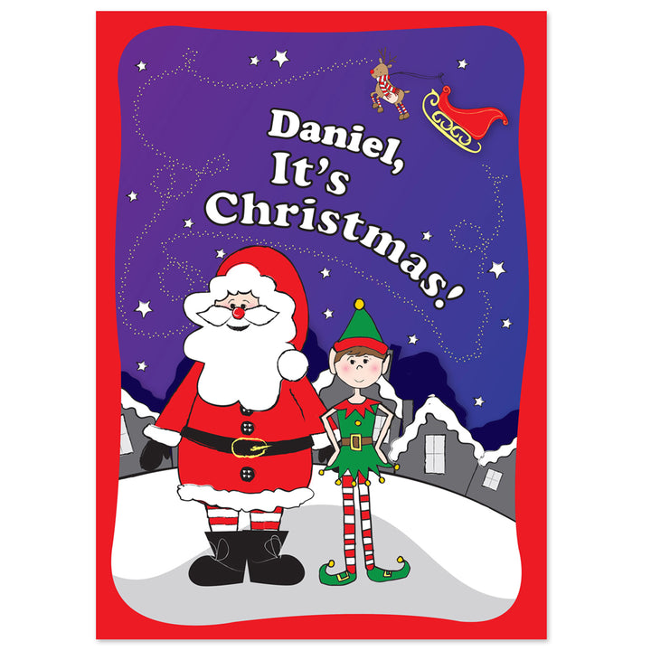 Buy Personalised Its Christmas Elf Story Book available now at www.giftsfinder.co.uk