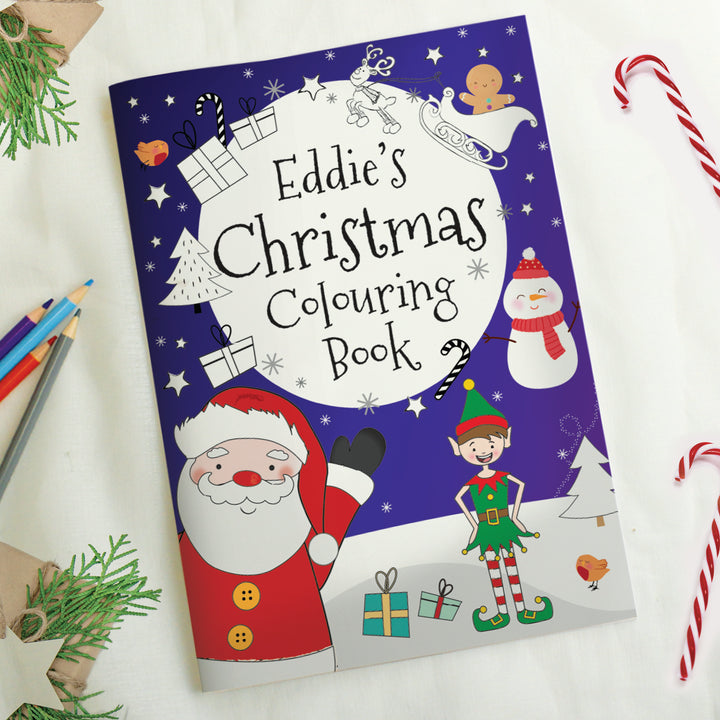 Buy Personalised Its Christmas Elf Colouring Book available now at www.giftsfinder.co.uk