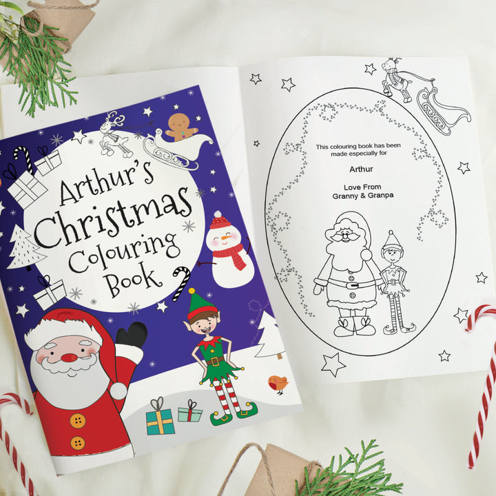 Buy Personalised Its Christmas Elf Colouring Book available now at www.giftsfinder.co.uk