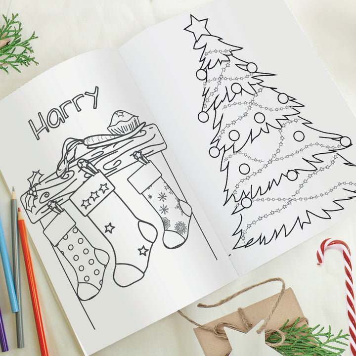 Buy Personalised Its Christmas Elf Colouring Book available now at www.giftsfinder.co.uk