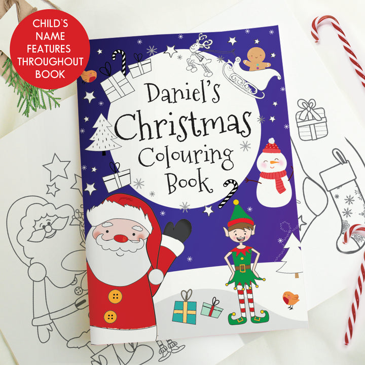 Buy Personalised Its Christmas Elf Colouring Book available now at www.giftsfinder.co.uk