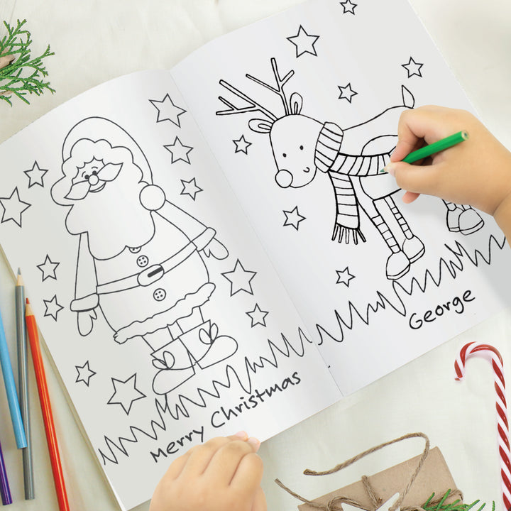 Buy Personalised Its Christmas Elf Colouring Book available now at www.giftsfinder.co.uk