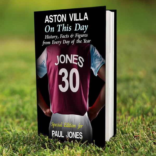 Buy Personalised Aston Villa on this Day Book available now at www.giftsfinder.co.uk