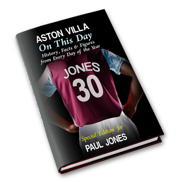 Personalised Aston Villa On This Day Book - part of the Gifts Finder Personalised Football Books collection