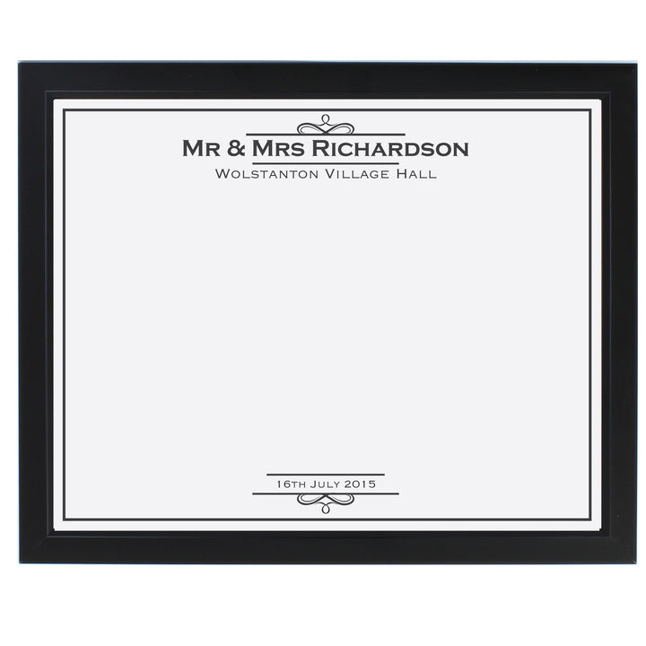 Buy Personalised Occasion Black Signing Framed Print at www.giftsfinder.co.uk