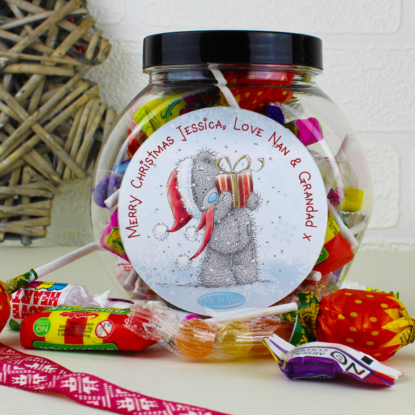 Buy Personalised Me To You Christmas Sweet Jar available now at www.giftsfinder.co.uk