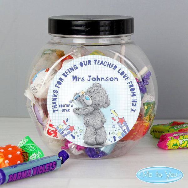 Buy Personalised Me To You Teacher Sweets Jar available now at www.giftsfinder.co.uk