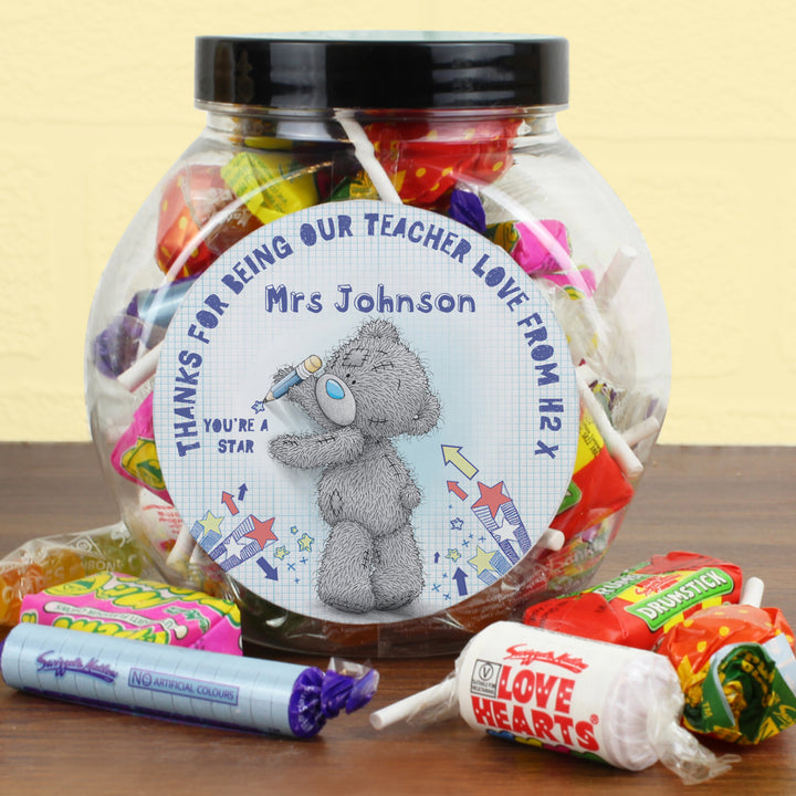 Buy Personalised Me To You Teacher Sweets Jar available now at www.giftsfinder.co.uk