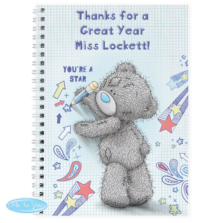 Personalised Me To You Teacher A5 Notebook - part of the Personalised Notebooks collection