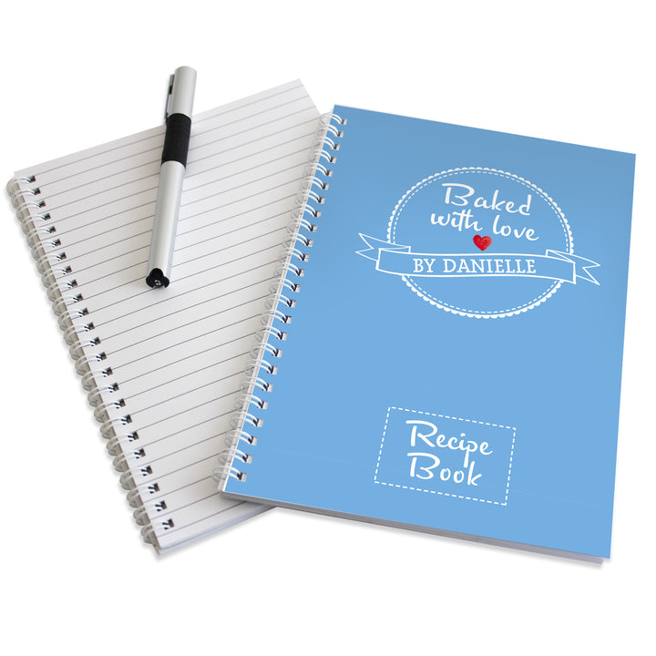 Buy Personalised Baked With Love Recipes A5 Notebook available now at www.giftsfinder.co.uk