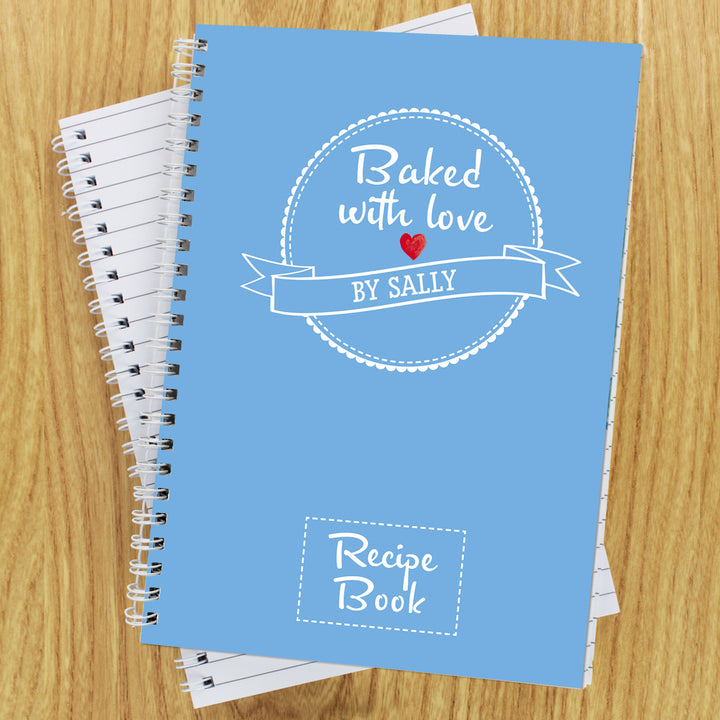 Buy Personalised Baked With Love Recipes A5 Notebook available now at www.giftsfinder.co.uk