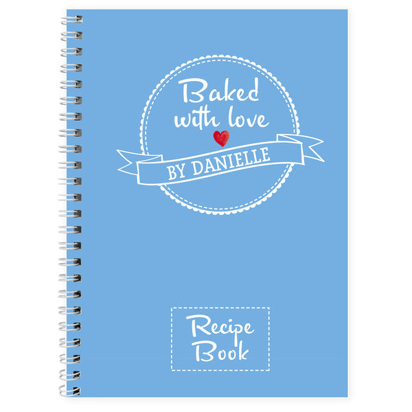 Buy Personalised Baked With Love Recipes A5 Notebook available now at www.giftsfinder.co.uk