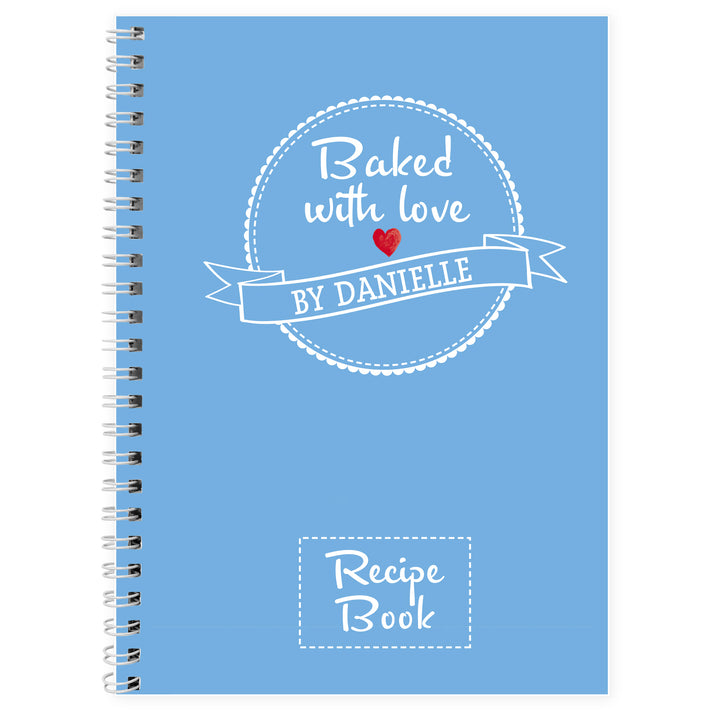 Buy Personalised Baked With Love Recipes A5 Notebook available now at www.giftsfinder.co.uk