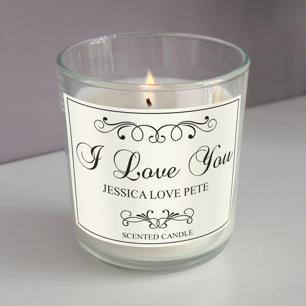 Buy Personalised Black Swirl Scented Jar Candle available now at www.giftsfinder.co.uk