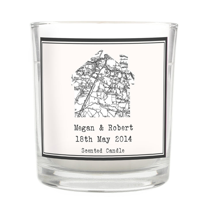 Personalised 1805 - 1874 Old Series Map Home Scented Jar Candle - part of the Gifts Finder Personalised Jar Candles collection