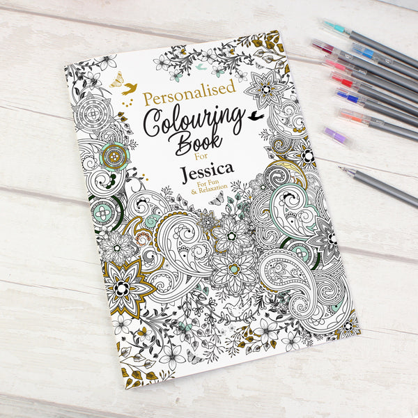 Buy Personalised Botanical Colouring Book at www.giftsfinder.co.uk