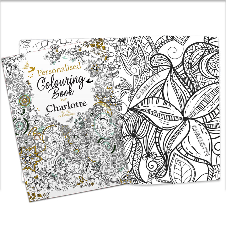 Buy Personalised Botanical Colouring Book at www.giftsfinder.co.uk