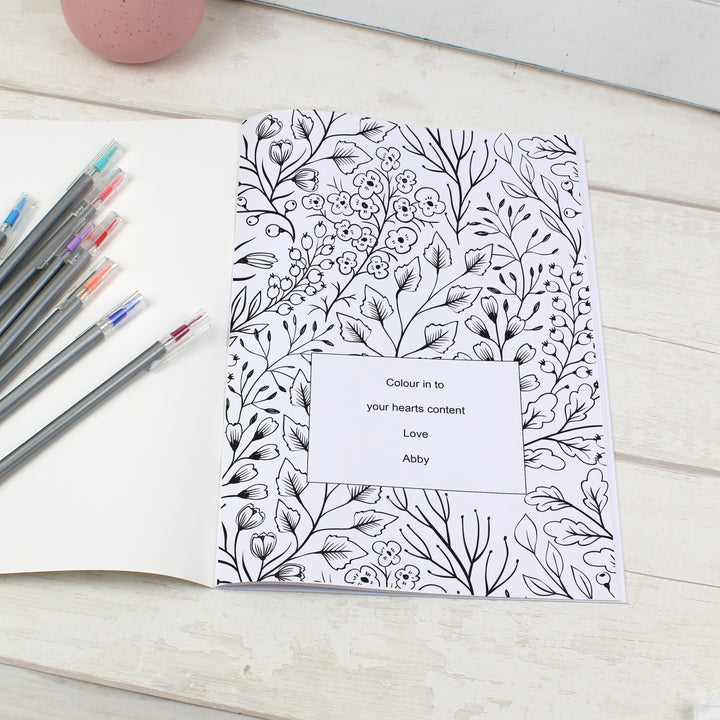 Buy Personalised Botanical Colouring Book at www.giftsfinder.co.uk