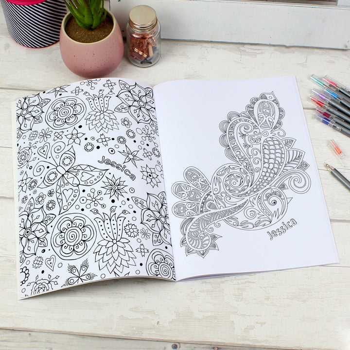 Buy Personalised Botanical Colouring Book at www.giftsfinder.co.uk