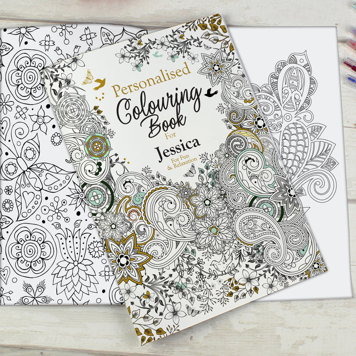 Buy Personalised Botanical Colouring Book at www.giftsfinder.co.uk